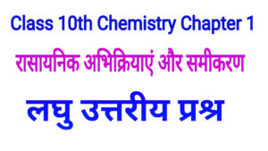 Bharati Bhawan Class 10 Chemistry Chapter 1 Short Type Q&A